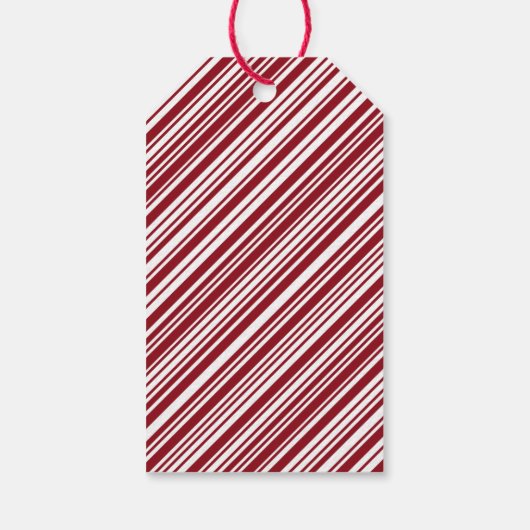 Candy Cane Retro Cadeaulabel (Achterkant)