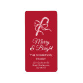 Candy Cane Return Address Sticker (Voorkant)
