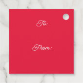 Candy Cane Ribbon Classic Illustration Bedankjes Labels (Achterkant)