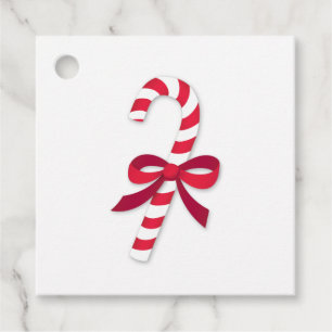 Candy Cane Ribbon Classic Illustration Bedankjes Labels