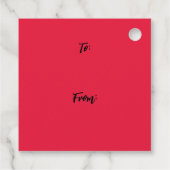 Candy Cane Ribbon Classic Illustration Bedankjes Labels (Achterkant)