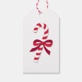Candy Cane Ribbon Classic Illustration Cadeaulabel