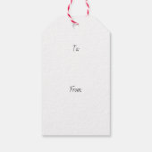 Candy Cane Ribbon Classic Illustration Cadeaulabel (Achterkant)