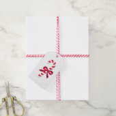 Candy Cane Ribbon Classic Illustration Cadeaulabel (Met Touw)