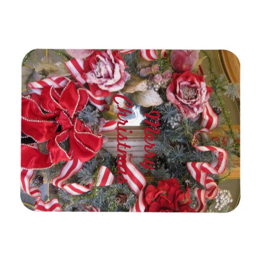 Candy Cane Ribbon Magneet (Horizontaal)