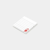 Candy Cane Rode Lint Kerstdrawing Post-it® Notes (Schuin)