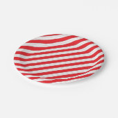 Candy Cane rode strepen Papieren Bordje (Gekanteld)