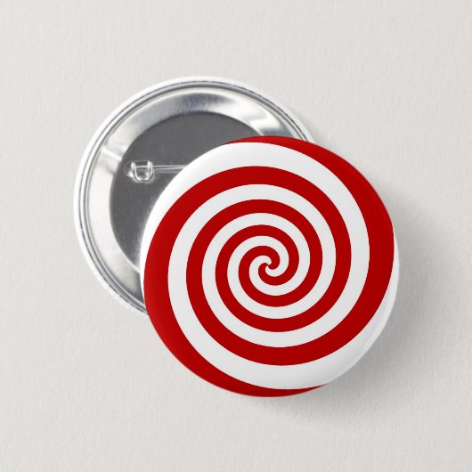 Candy Cane Ronde Button 5,7 Cm (Voorkant /achterkant)