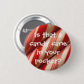 Candy Cane Ronde Button 5,7 Cm (Voorkant /achterkant)
