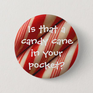 Candy Cane Ronde Button 5,7 Cm