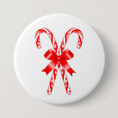 Candy Cane Ronde Button 7,6 Cm (Voorkant)
