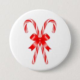 Candy Cane Ronde Button 7,6 Cm