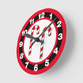 Candy Cane Ronde Klok (Hoek)