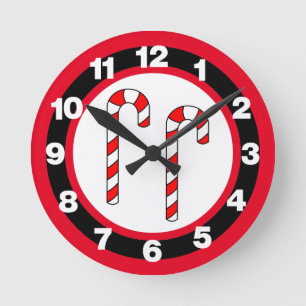 Candy Cane Ronde Klok