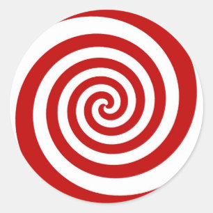 Candy Cane Ronde Sticker