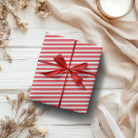 Candy Cane Rood en Wit Eenvoudig Horizontaal Gestr Cadeaupapier<br><div class="desc">Candy Cane Rood en Wit Eenvoudig Horizontaal Gestreept Wrapping Papier</div>