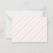 Candy Cane Rood Groen Wit Kerstpatroon Blank Notitiekaartje (Achterkant)