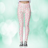 Candy Cane rood wit patroon Leggings