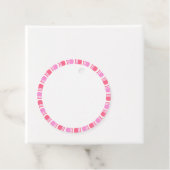 Candy Cane Roze en Witte Kerst Patroon Bedankjes Labels (In situ)