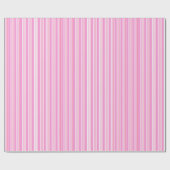Candy Cane Roze en Witte Kerst Patroon Cadeaupapier (Vlak)