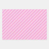 Candy Cane Roze en Witte Kerst Patroon Inpakpapier Vel (Voorkant 2)