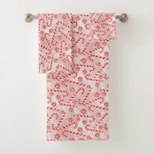 Candy Cane roze Kerstmis Bad Handdoek (Insitu)