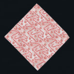 Candy Cane roze kerstmis Bandana<br><div class="desc">Een geslepen herhalingspatroon van snoepsnoeren op een roze achtergrond</div>