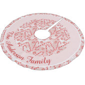 Candy Cane roze Kerstmis Kerstboom Rok (Gekanteld)