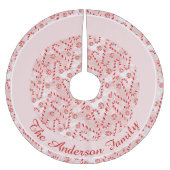 Candy Cane roze Kerstmis Kerstboom Rok (Voorkant)