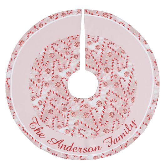 Candy Cane roze Kerstmis Kerstboom Rok (Voorkant)