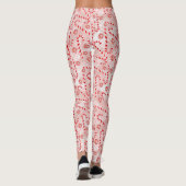 Candy Cane roze Kerstmis Leggings (Achterkant)