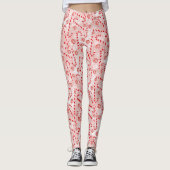 Candy Cane roze Kerstmis Leggings (Voorkant)