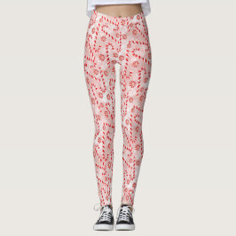 Candy Cane roze Kerstmis Leggings