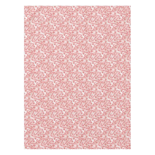 Candy Cane roze Kerstmis Tafelkleed (Voorkant)