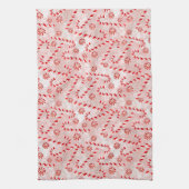 Candy Cane roze Kerstmis Theedoek (Verticaal)