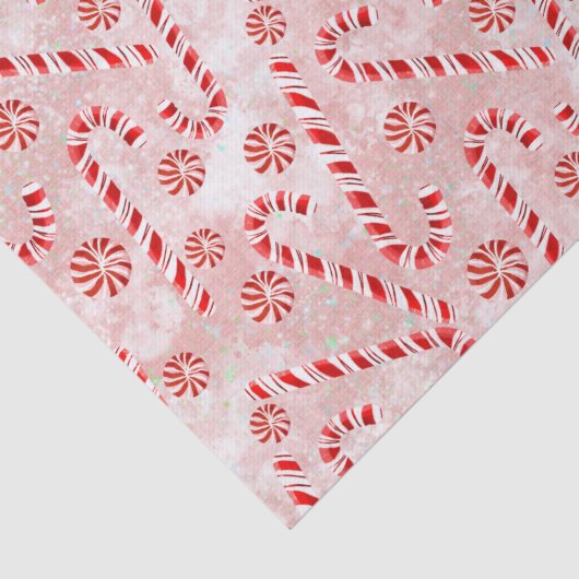 Candy Cane roze verpakkingspapier Tissuepapier (Detail)