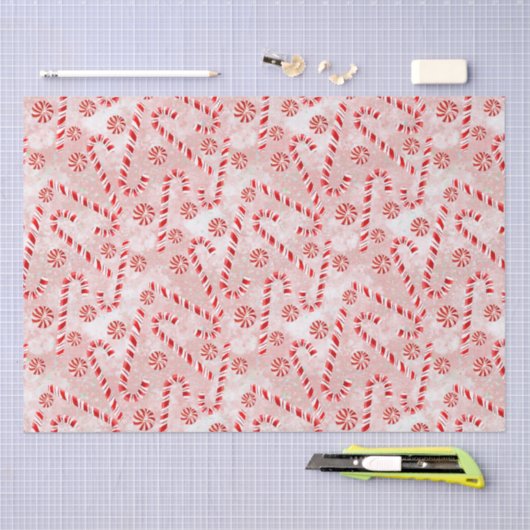 Candy Cane roze verpakkingspapier Tissuepapier (Craft)