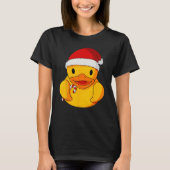 Candy Cane Rubber Duck Chrismas T-shirt (Voorkant)
