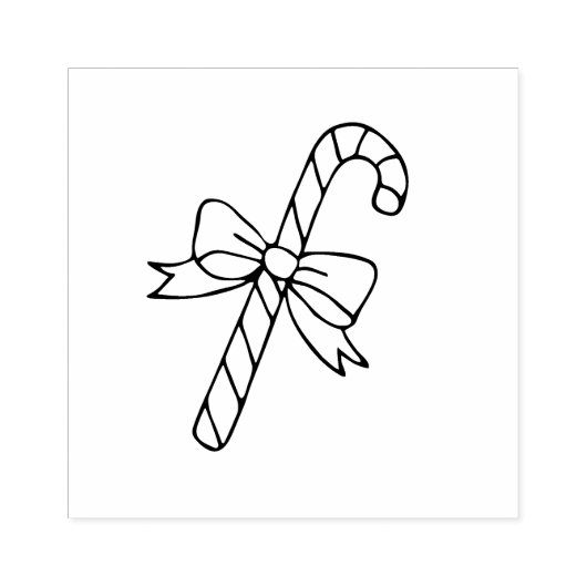 Candy Cane Rubberstempel (Afrduk)