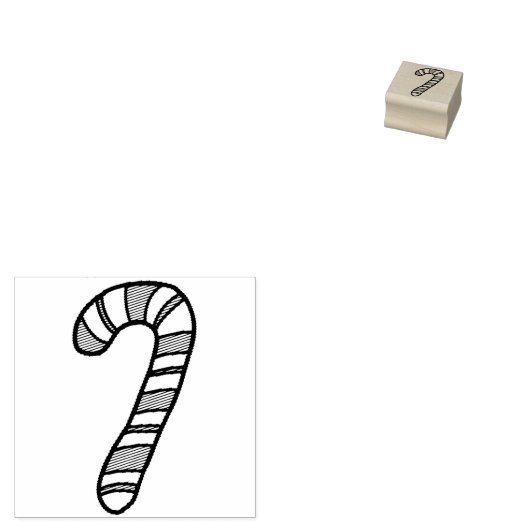 Candy Cane Rubberstempel (Gestempeld)