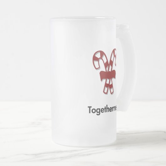 Candy Cane Samenhang Matglas Bierpul (Voorkant rechts)