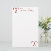 Candy Cane Santa Briefpapier (Staand voorkant)