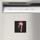 Candy Cane Santa Hat Christmas Lights Xmas Men Wom Magneet (Insitu (Vaatwasser))