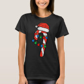 Candy Cane Santa Hat Christmas Lights Xmas Men Wom T-shirt (Voorkant)