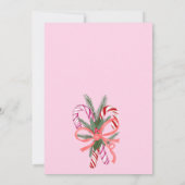 Candy cane schattige mistletoe kerst illustratie kaart (Achterkant)