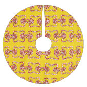 CANDY CANE SLANG op GOLD tree rok Kerstboom Rok (Voorkant)