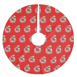 CANDY CANE SLANG op RODE boomrok Kerstboom Rok