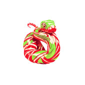 CANDY CANE SLANG op SPEARMINT boomrok Kerstboom Rok