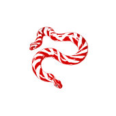 CANDY CANE SLANG op WITTE boomrok Kerstboom Rok