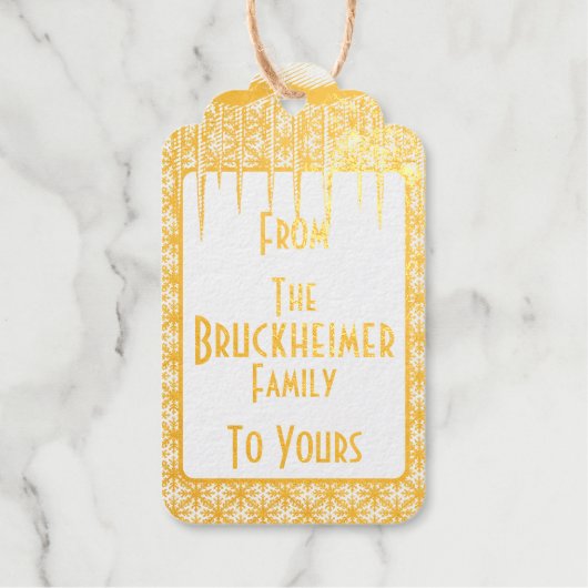 CANDY CANE SNAKE folie cadeau labels (Voorkant)